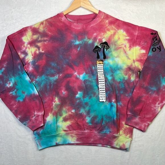 Tie Dye Chill Out crewneck pullover Sweatshirt NWT-‎ Medium - Picture 2 of 5